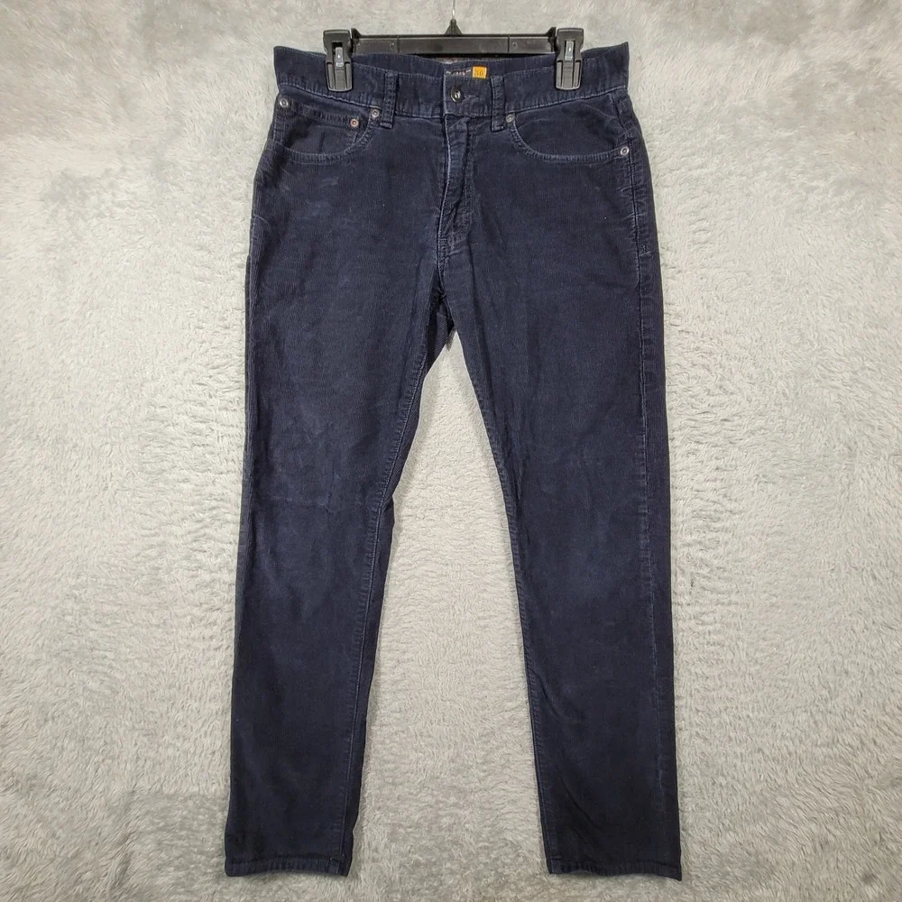 J.Crew 484 Slim Mens 30x30 Navy‎ Blue Corduroy Pants